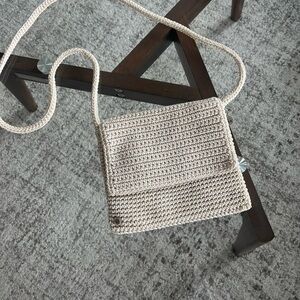 The Sak crochet cream knitted cross-shoulder purse retro summer boho